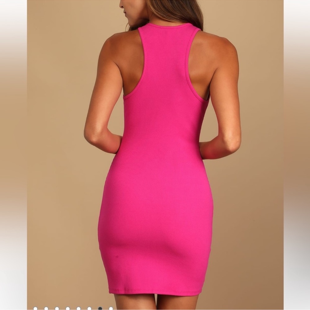 Lulus hot pink bodycon dress - Picture 2 of 3